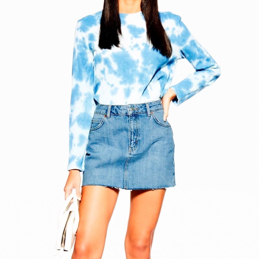 NWT TopShop High Waisted Mini Denim Skirt
